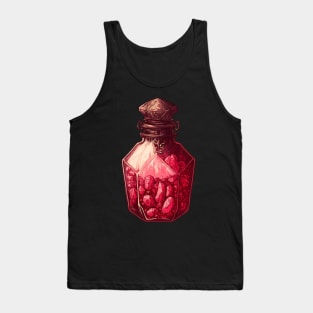 Ruby Crystals Bottle Tank Top